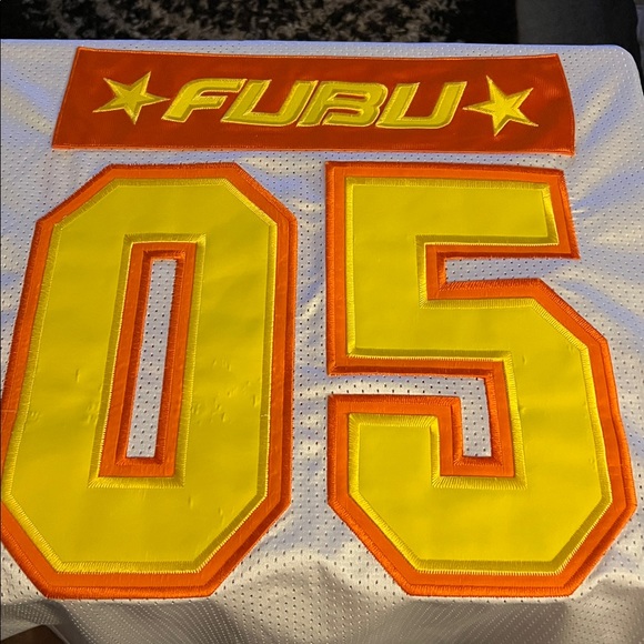 FUBU Yellow and White Sports Jersey Sz 5XL - Picture 4 of 10